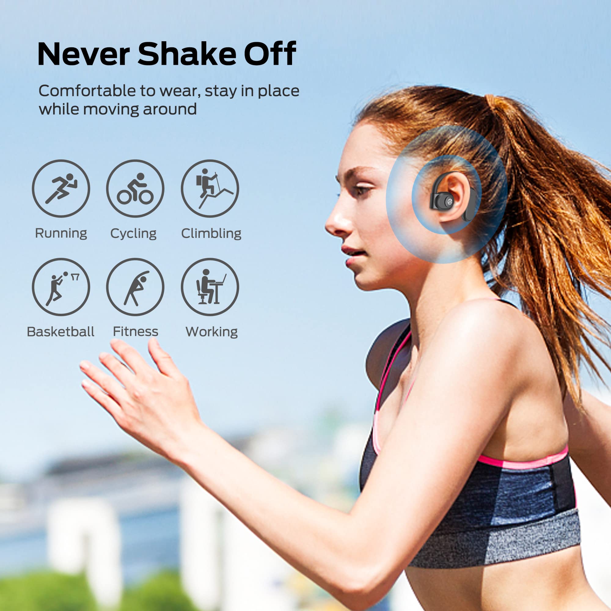 Foto 6 | Auriculares Abiertos Bugani Bluetooth 5.3 30h Playtime - Venta Internacional