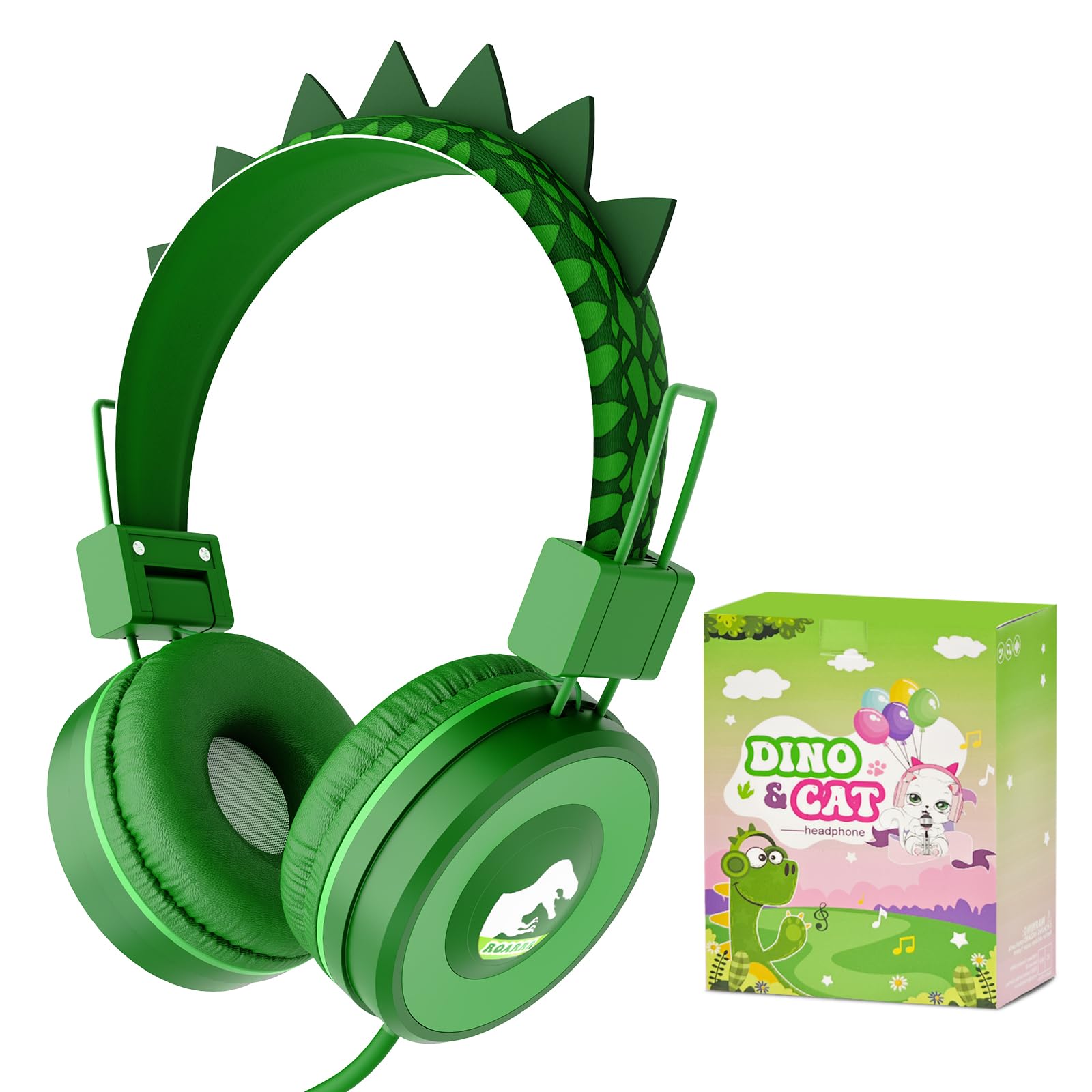 Auriculares Qearfun Dinosaur con Micrófono Verde - Venta Internacional