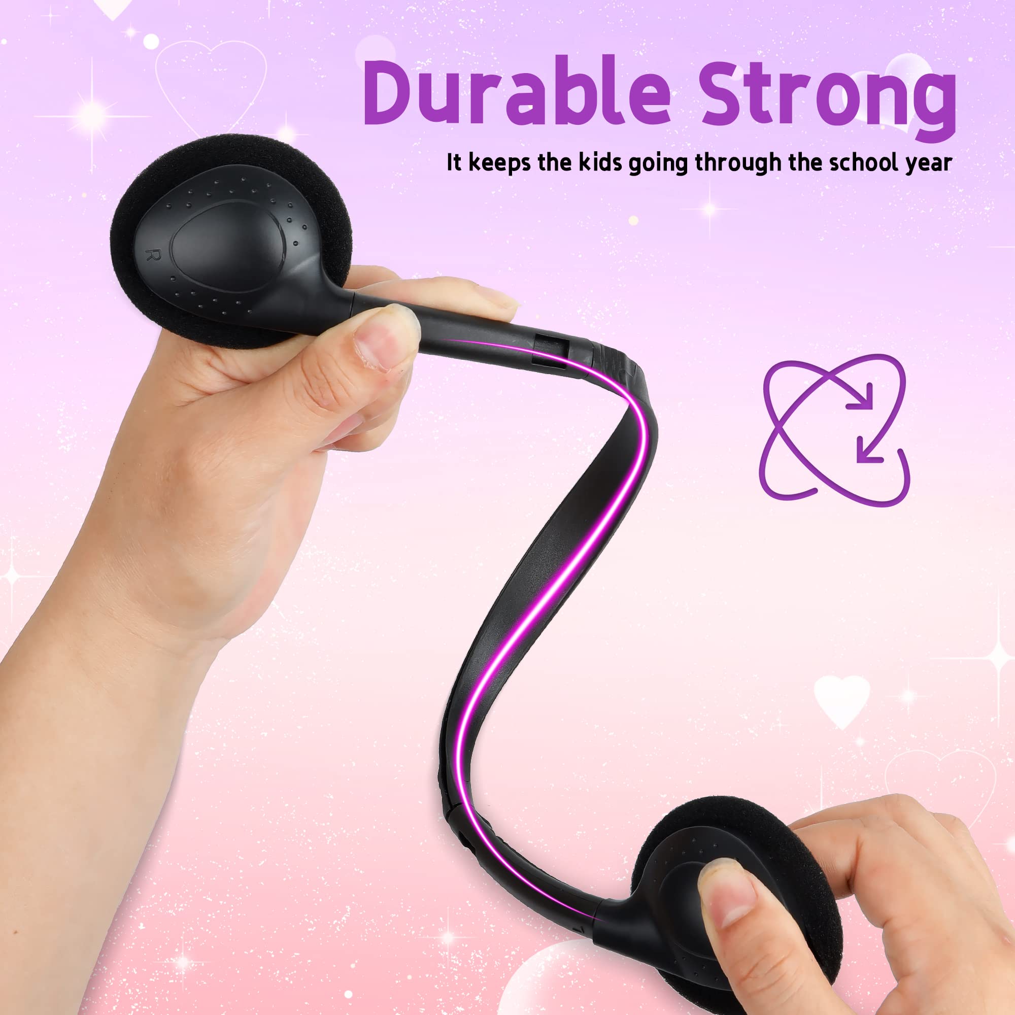 Foto 4 pulgar | Paquete de 30 Auriculares YFSFQS Negros para Niños - Venta Internacional