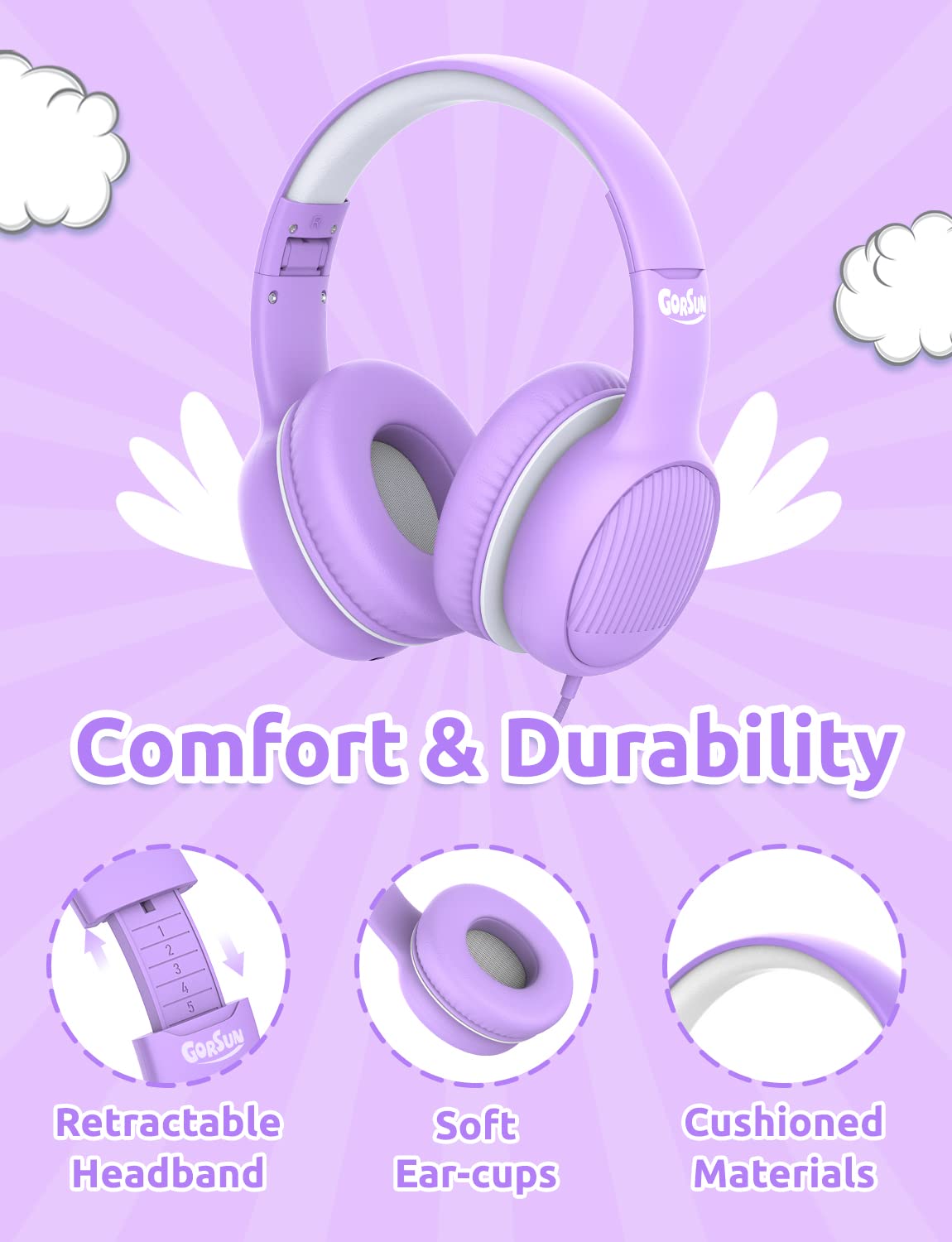 Foto 5 pulgar | Auriculares Gorsun Premium A66 Kids con Micrófono- Venta Internacional