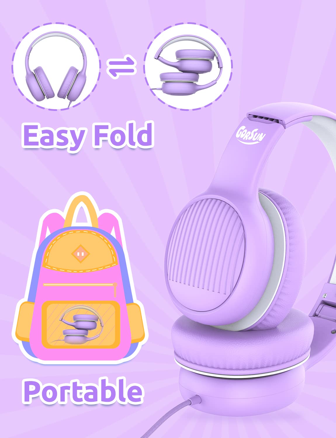 Foto 6 pulgar | Auriculares Gorsun Premium A66 Kids con Micrófono- Venta Internacional