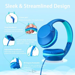 Foto 2 | Auriculares Powmee Kids Over-ear de 94 Db con Volumen Limitado 2 Piezas- Venta Internacional