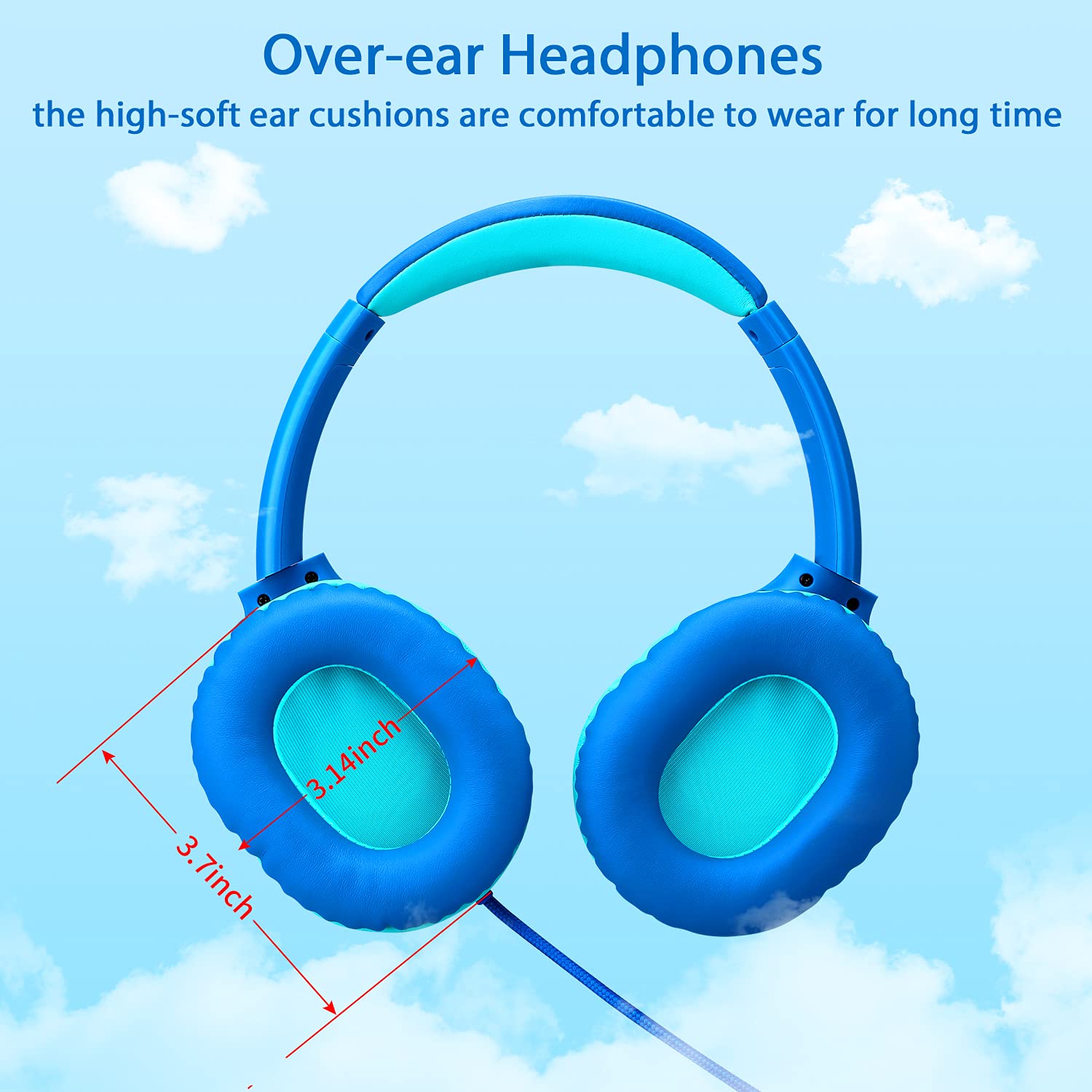Foto 5 pulgar | Auriculares Powmee Kids Over-ear de 94 Db con Volumen Limitado 2 Piezas- Venta Internacional
