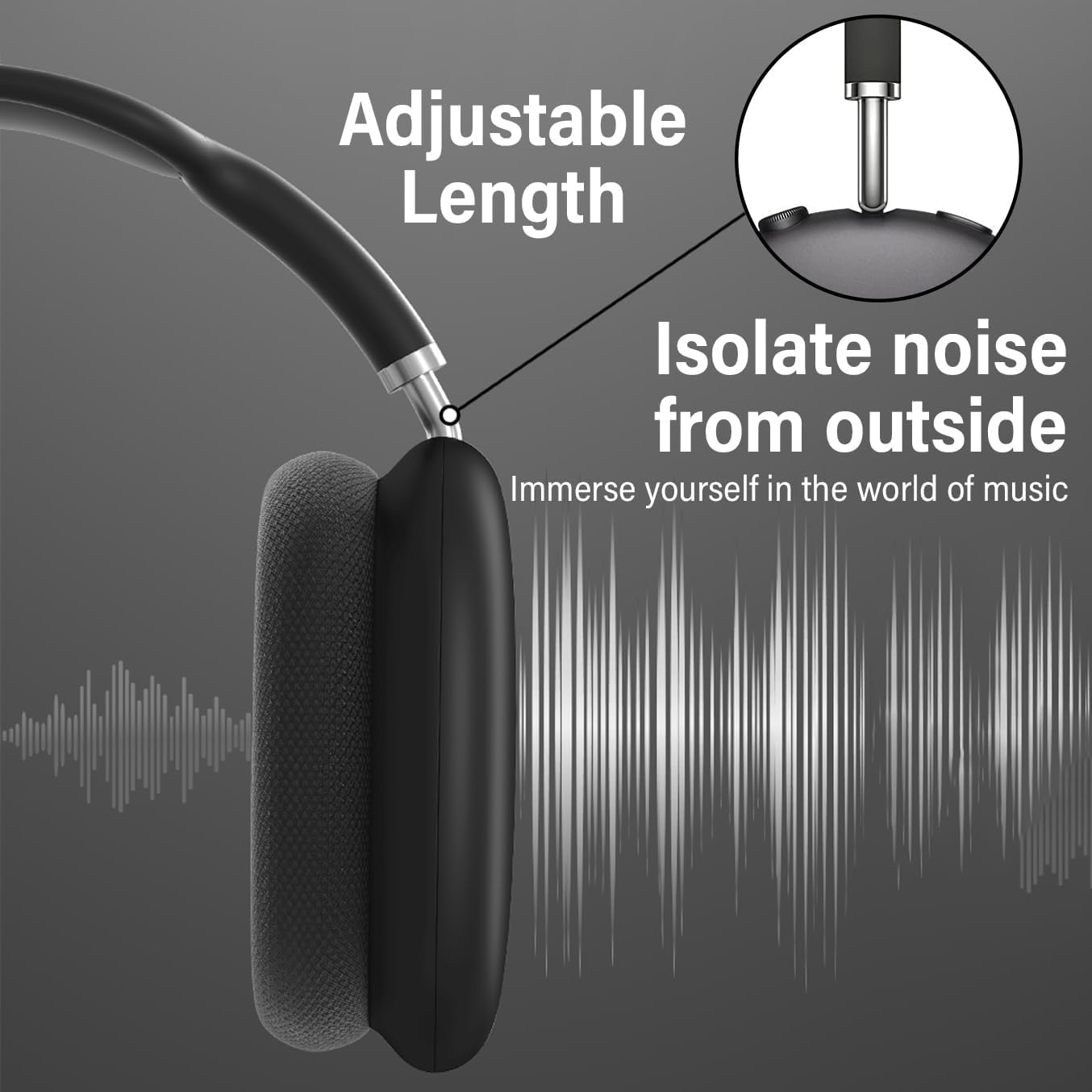Foto 7 pulgar | Auriculares Inalámbricos Peakfun Bluetooth Over-ear 42h Playtime - Venta Internacional