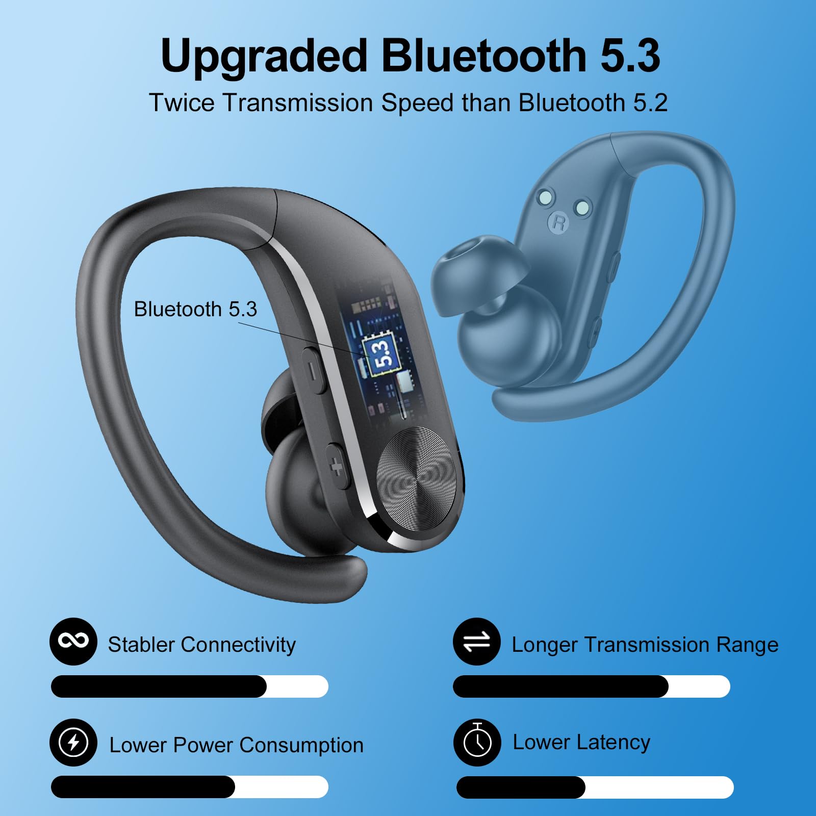 Foto 5 pulgar | Audífonos In Ear Hadbleng Negros con Bluetooth-Venta Internacional