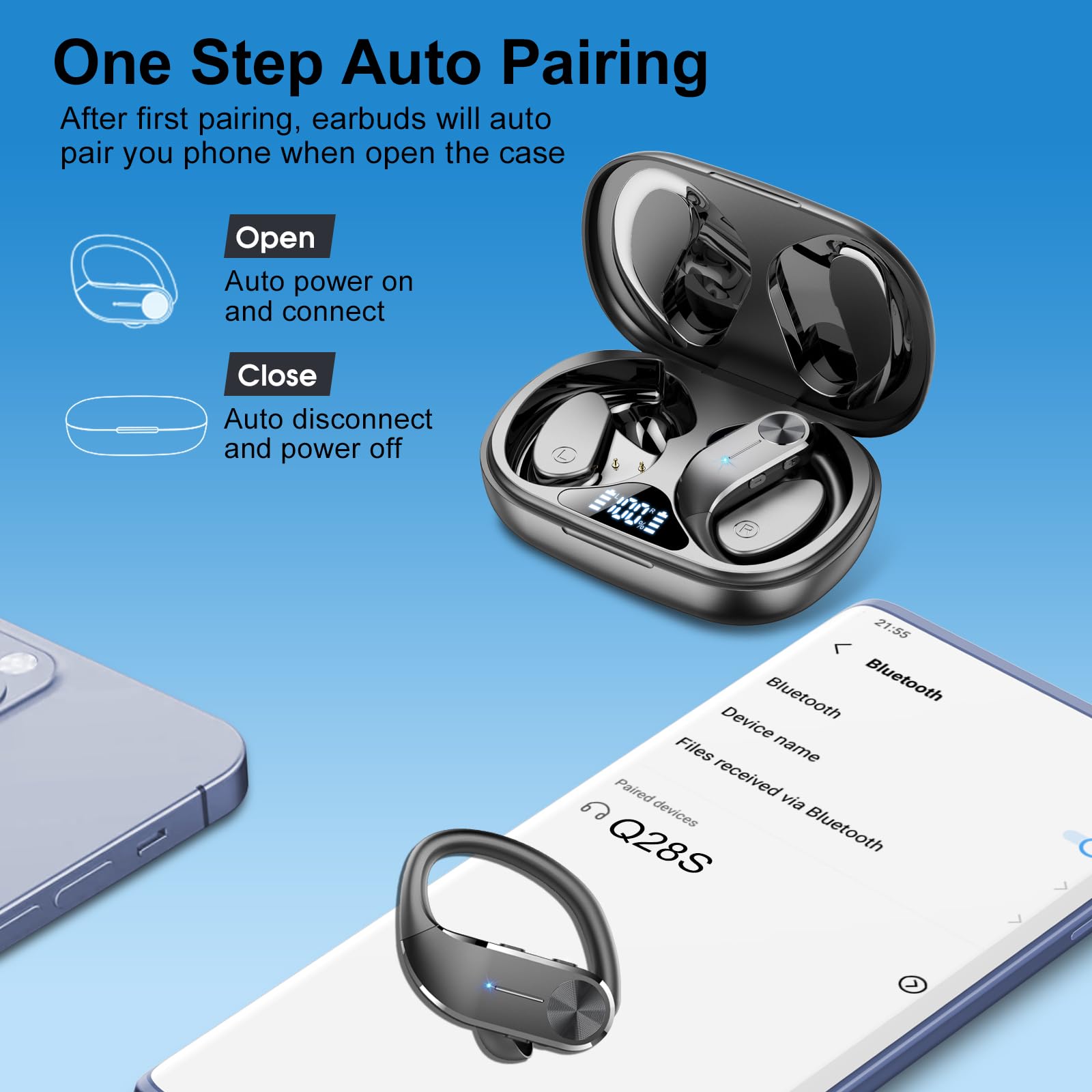 Foto 6 pulgar | Audífonos In Ear Hadbleng Negros con Bluetooth-Venta Internacional