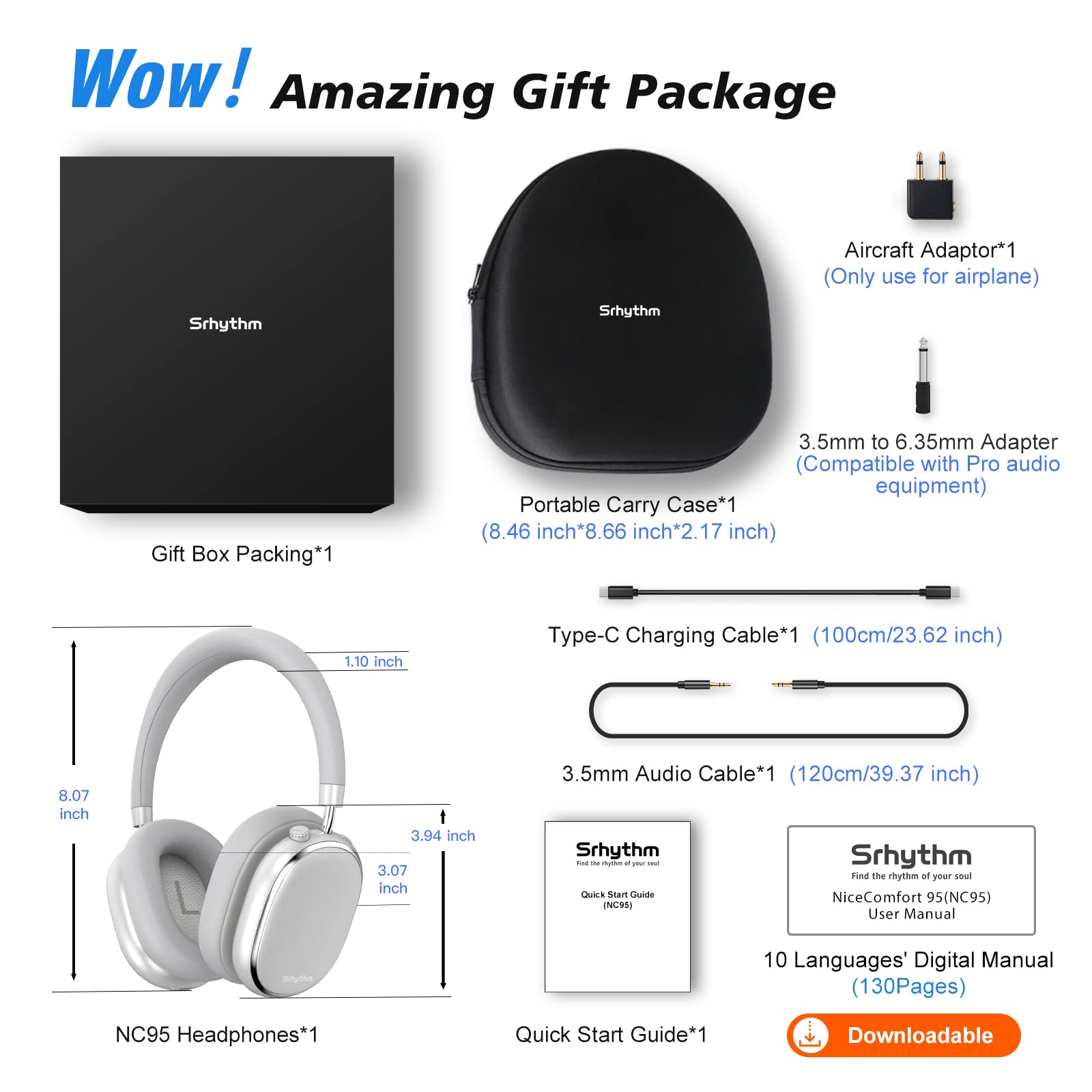 Foto 5 | Audífonos Inalámbricos Srhythm Blancos con Bluetooth-Venta Internacional
