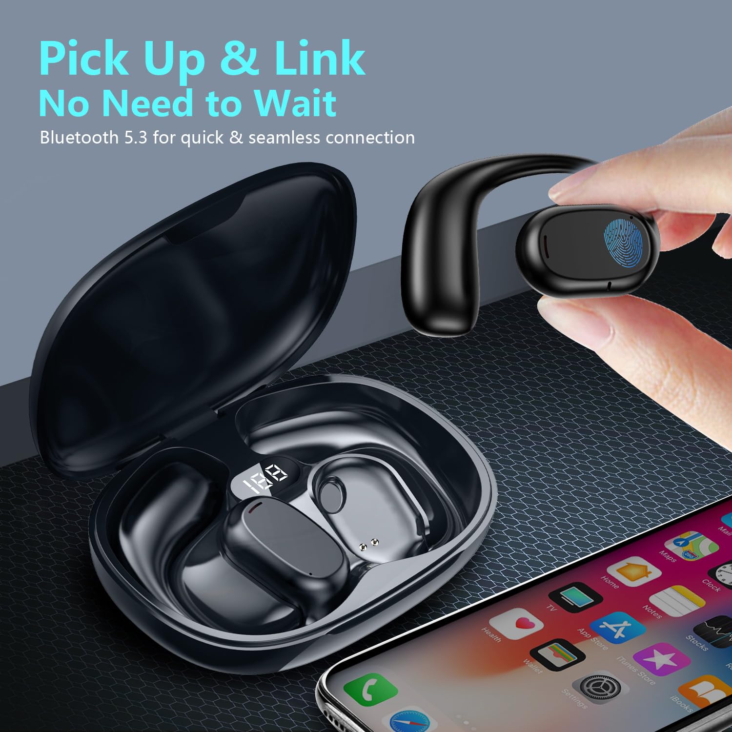 Foto 3 pulgar | Audífonos In Ear Zruhig Negros con Bluetooth-Venta Internacional