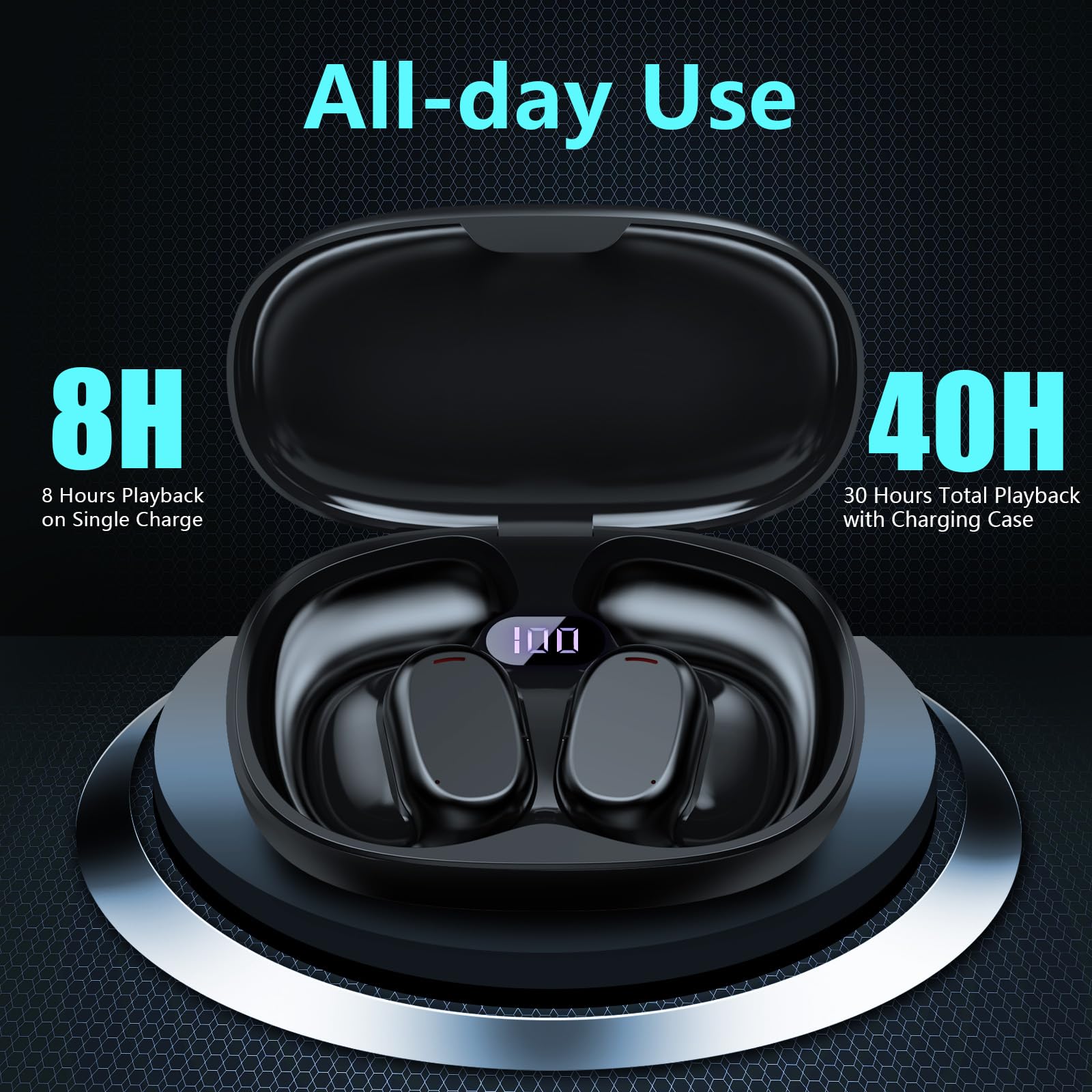 Foto 4 pulgar | Audífonos In Ear Zruhig Negros con Bluetooth-Venta Internacional