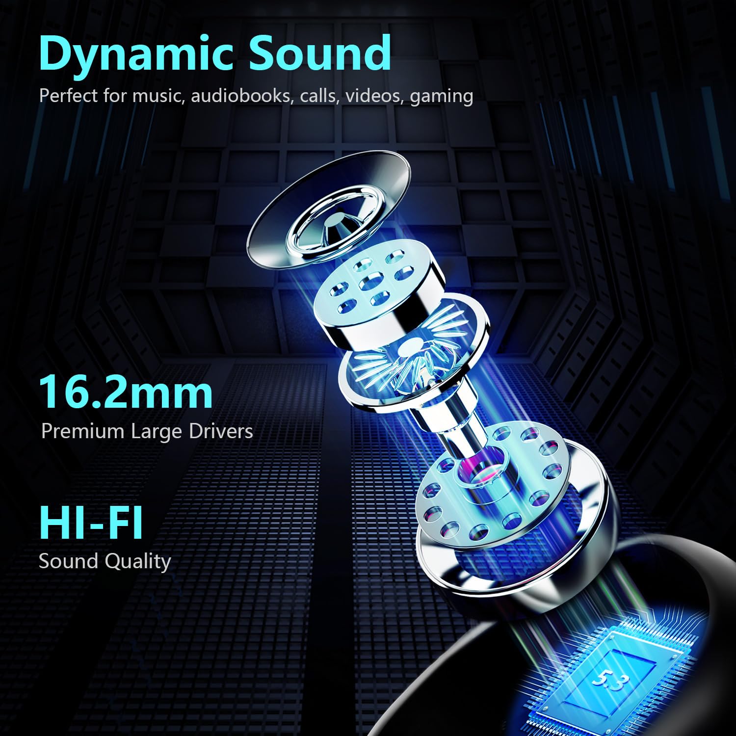 Foto 6 pulgar | Audífonos In Ear Zruhig Negros con Bluetooth-Venta Internacional