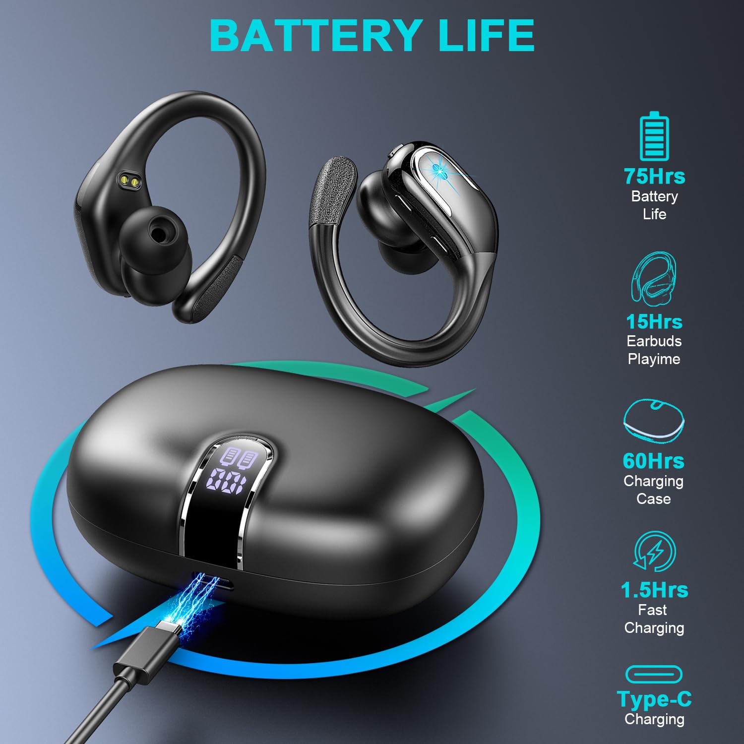 Foto 3 pulgar | Audífonos In Ear Ltinist Negros con Bluetooth-Venta Internacional