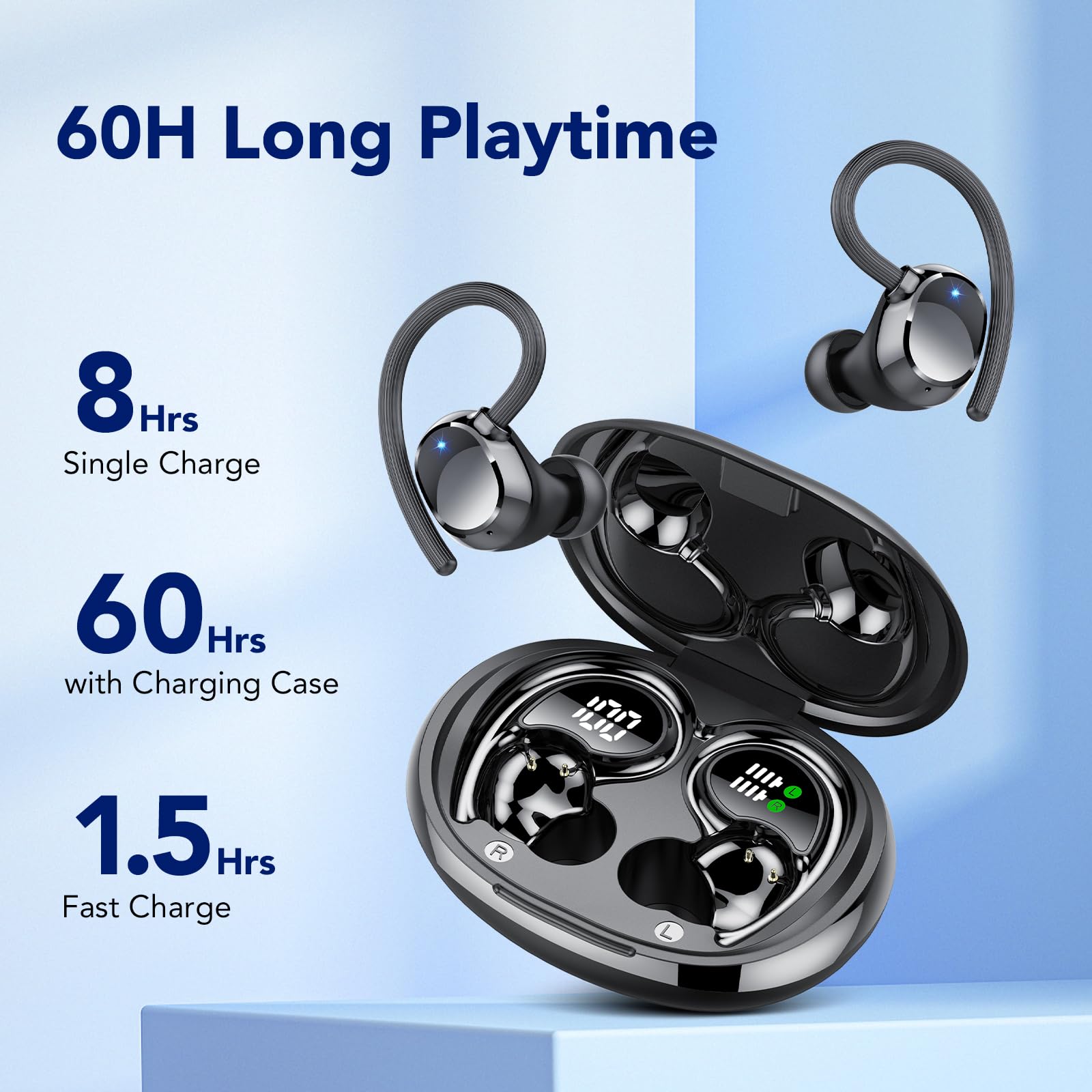 Foto 3 pulgar | Audífonos In Ear Qxq Negros con Bluetooth-Venta Internacional