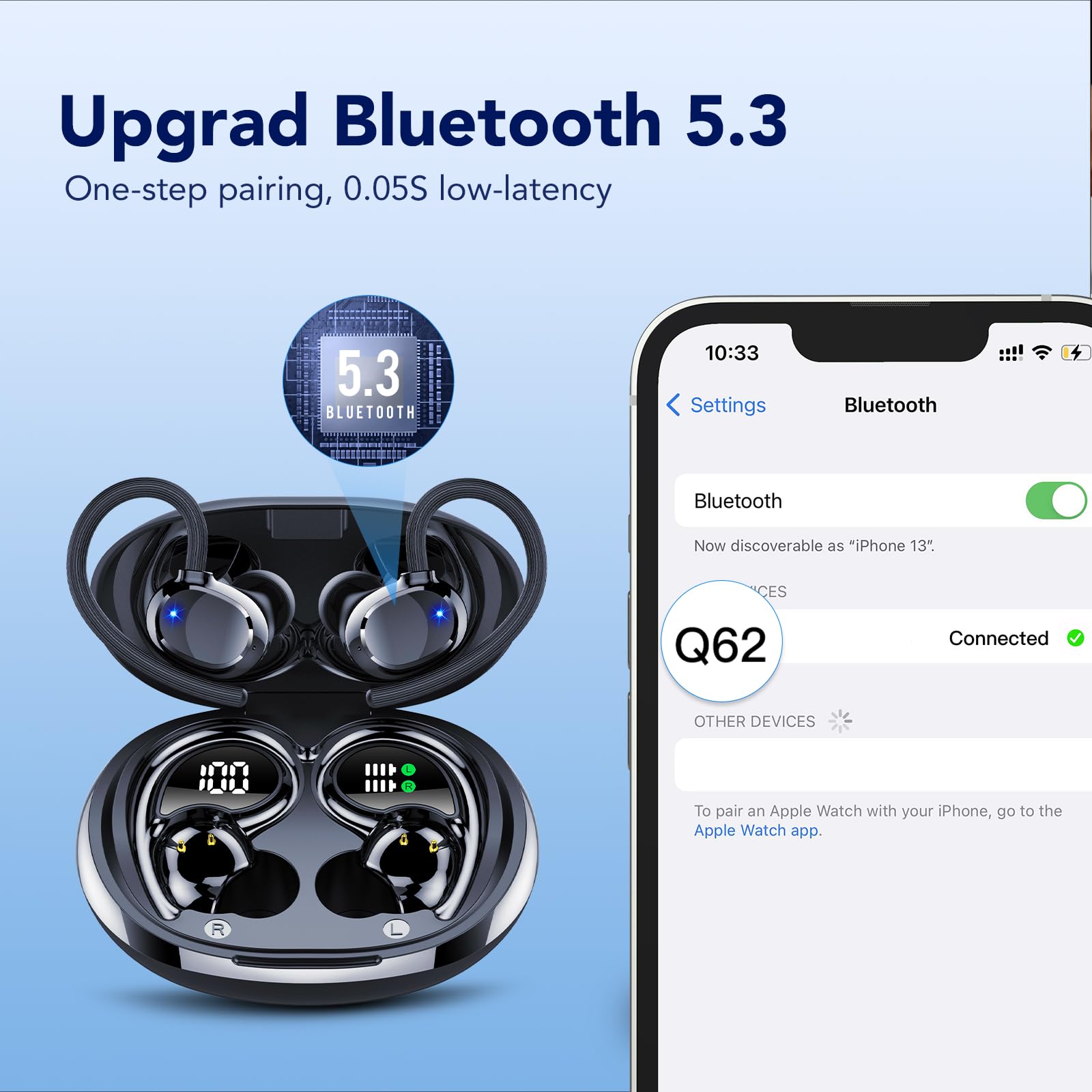 Foto 6 | Audífonos In Ear Qxq Negros con Bluetooth-Venta Internacional