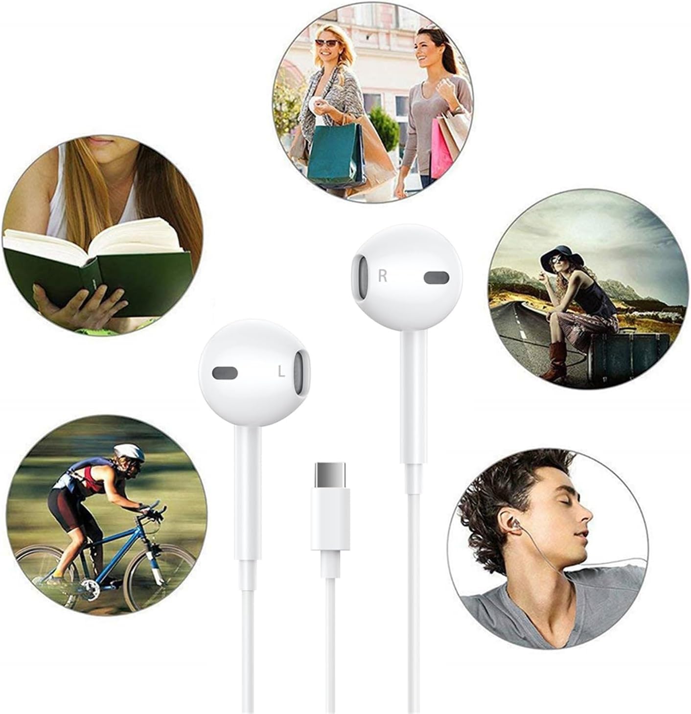 Foto 6 pulgar | Auriculares USB C Excpsue con Micrófono para iPhone 15 Pro M - Venta Internacional