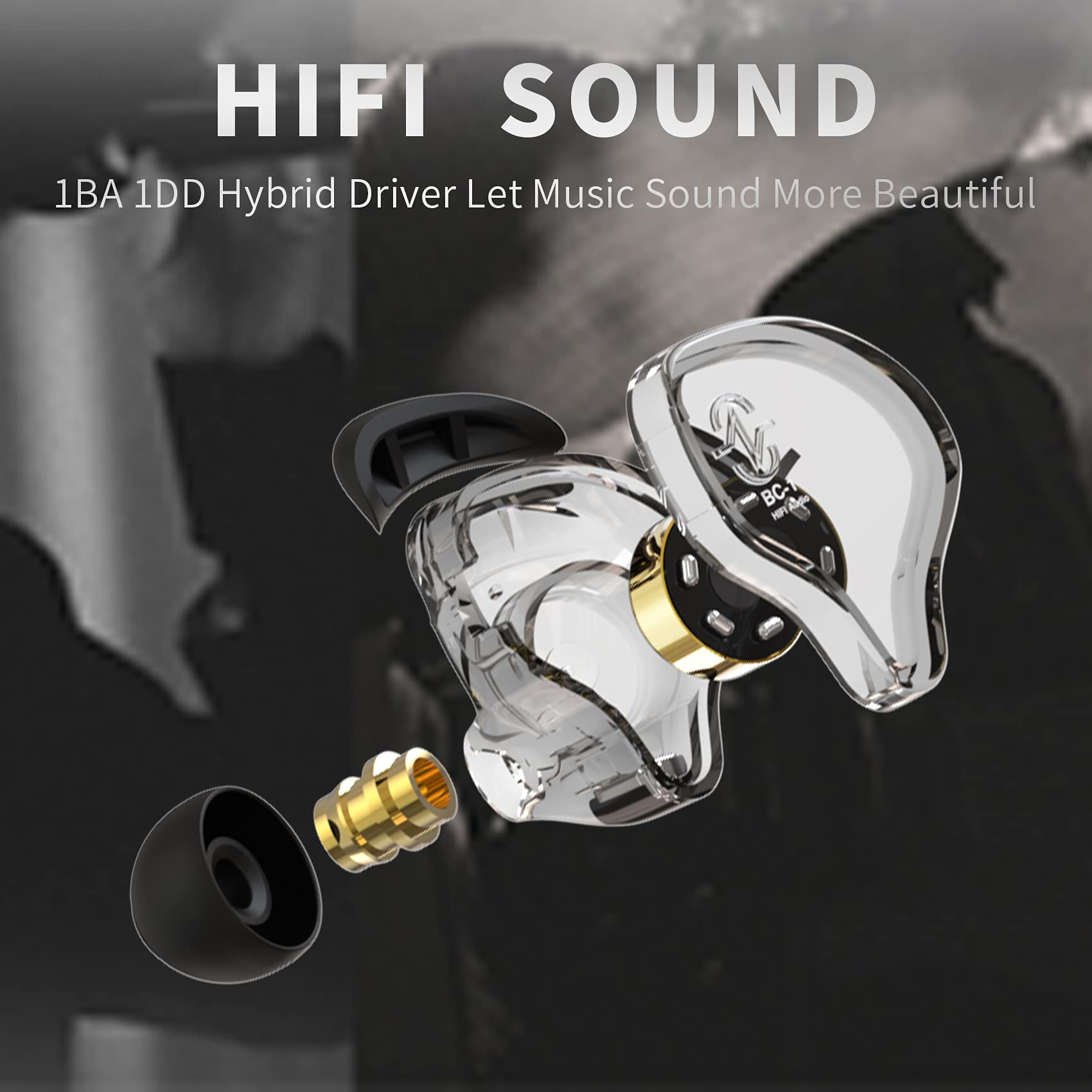 Foto 5 | Audífonos Yinyoo Ccz Melody Wired Auriculares 1dd 1ba sin Micrófono - Venta Internacional