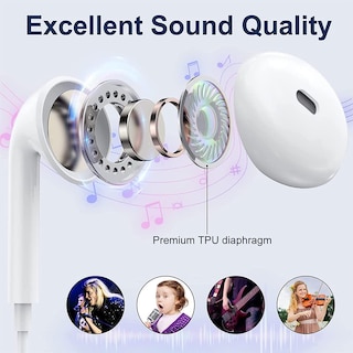 Foto 3 | Auriculares con Cable Skycable con Certificación Mfi para iPhone con Micrófono y Volumen - Venta Internacional