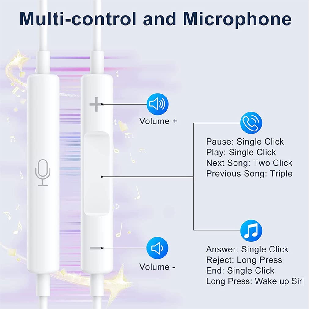 Foto 5 pulgar | Auriculares con Cable Skycable con Certificación Mfi para iPhone con Micrófono y Volumen - Venta Internacional