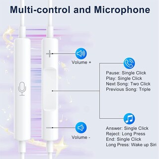 Foto 4 | Auriculares con Cable Skycable con Certificación Mfi para iPhone con Micrófono y Volumen - Venta Internacional