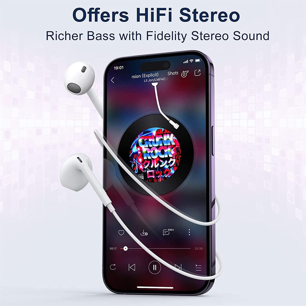 Foto 5 | Auriculares con Cable Skycable con Certificación Mfi para iPhone con Micrófono y Volumen - Venta Internacional