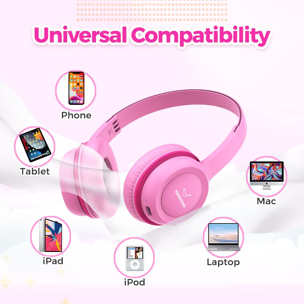 Foto 6 pulgar | Auriculares Bluetooth Vinamass Kids 22h Playtime con Micrófono - Venta Internacional