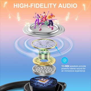 Foto 4 | Auriculares Inalámbricos Pomuic 2023 Bluetooth 5.3 120 Horas Playtime I - Venta Internacional