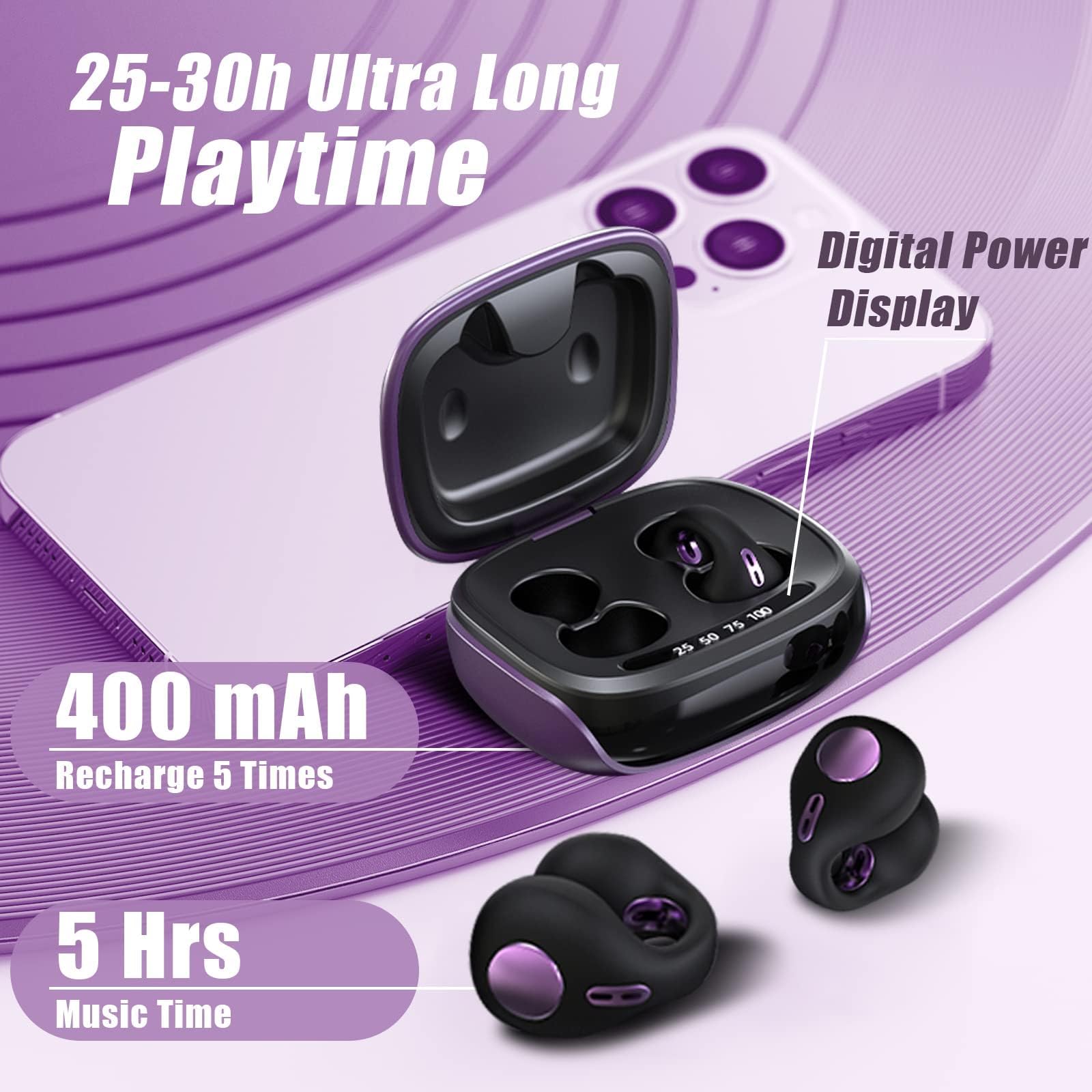 Foto 6 pulgar | Auriculares de Conducción Ósea de Oído Abierto Auriculares Inalámbricos Xmenha - Venta Internacional