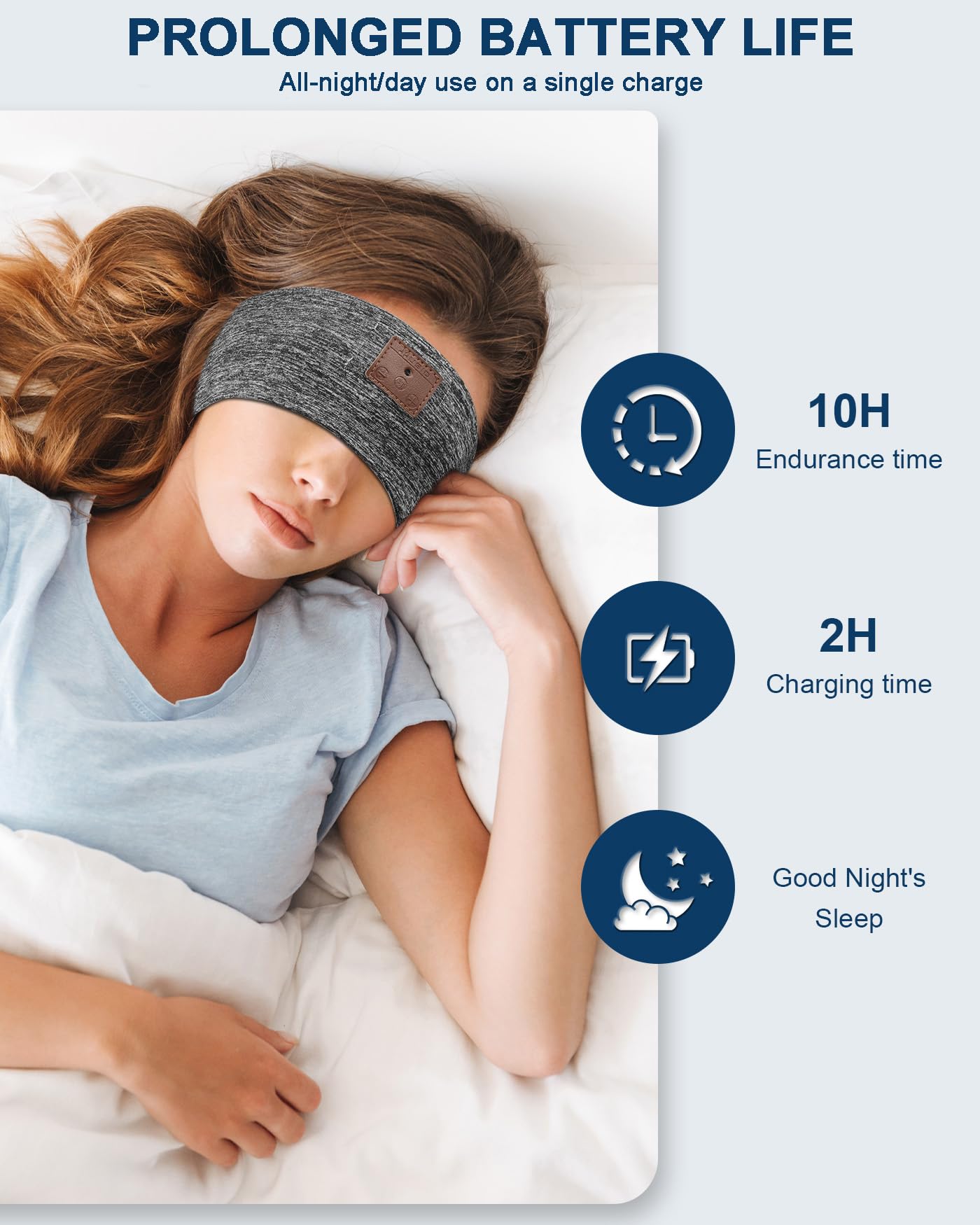Foto 5 pulgar | Auriculares para Dormir Mixiba Sleep Diadema Bluetooth con Micrófono - Venta Internacional