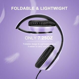 Foto 4 | Auriculares Lorelei X8 para Colocar Sobre Las Orejas con Cable y Micrófono color Morado - Venta Internacional