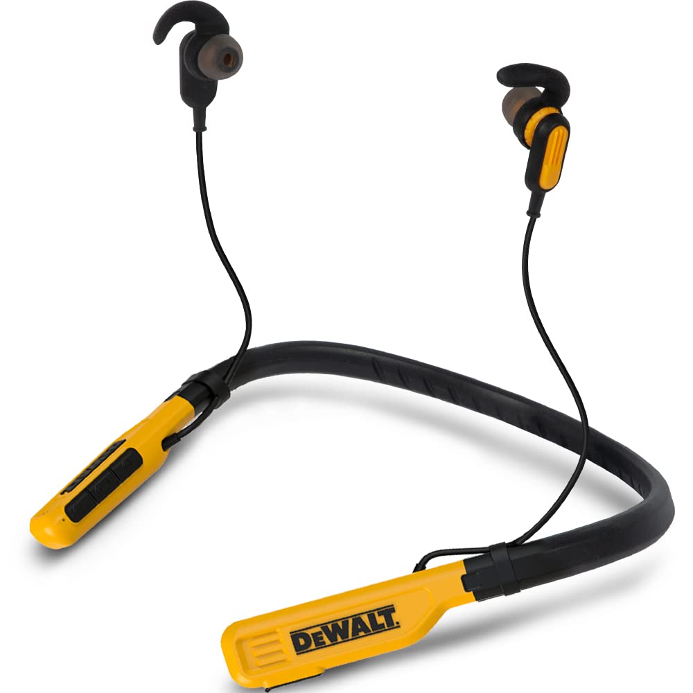 Auriculares Inalámbricos Bluetooth con Banda para El Cuello Dewalt 15h Playtime - Venta Internacional