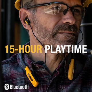 Foto 3 | Auriculares Inalámbricos Bluetooth con Banda para El Cuello Dewalt 15h Playtime - Venta Internacional