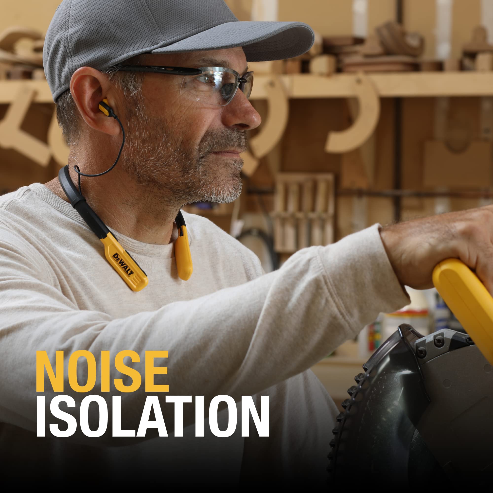 Foto 5 pulgar | Auriculares Inalámbricos Bluetooth con Banda para El Cuello Dewalt 15h Playtime - Venta Internacional