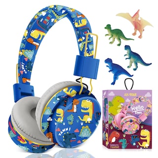 Foto 1 | Auriculares Qearfun Dinosaur con Micrófono Azul - Venta Internacional