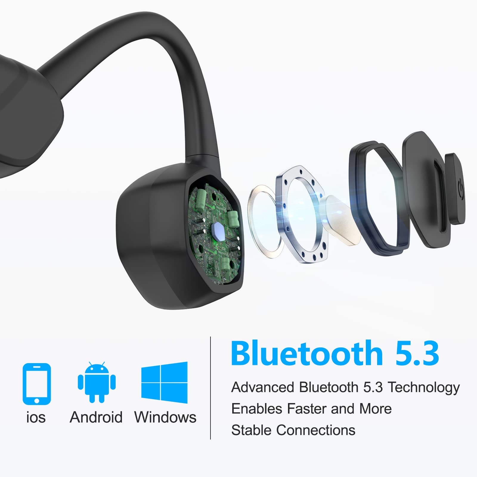 Foto 7 pulgar | Auriculares de Natación Vicfiud Bone Conduction Impermeables - Venta Internacional