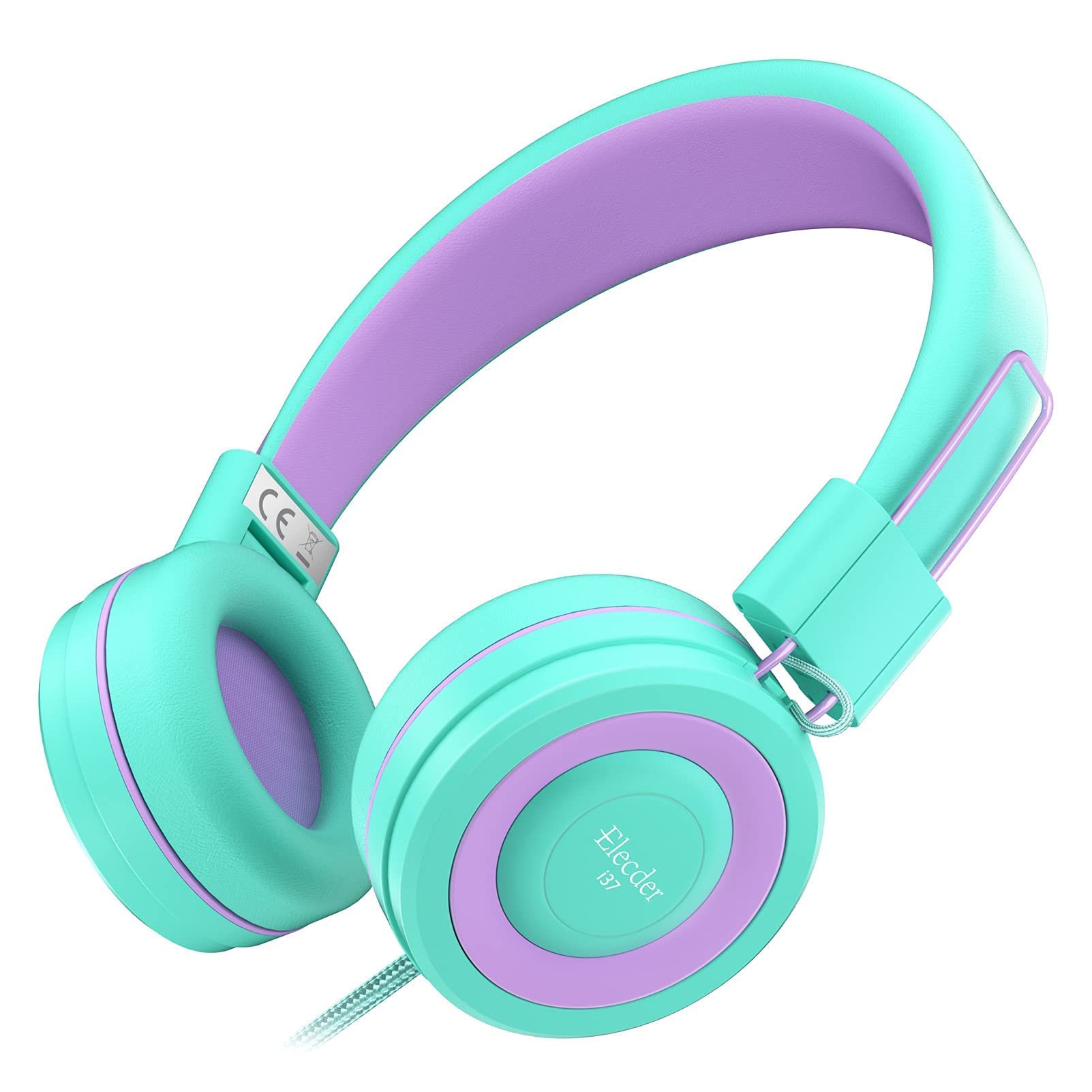 Foto 2 pulgar | Auriculares Elecder I37 Verde y Morado para Niños - Venta Internacional