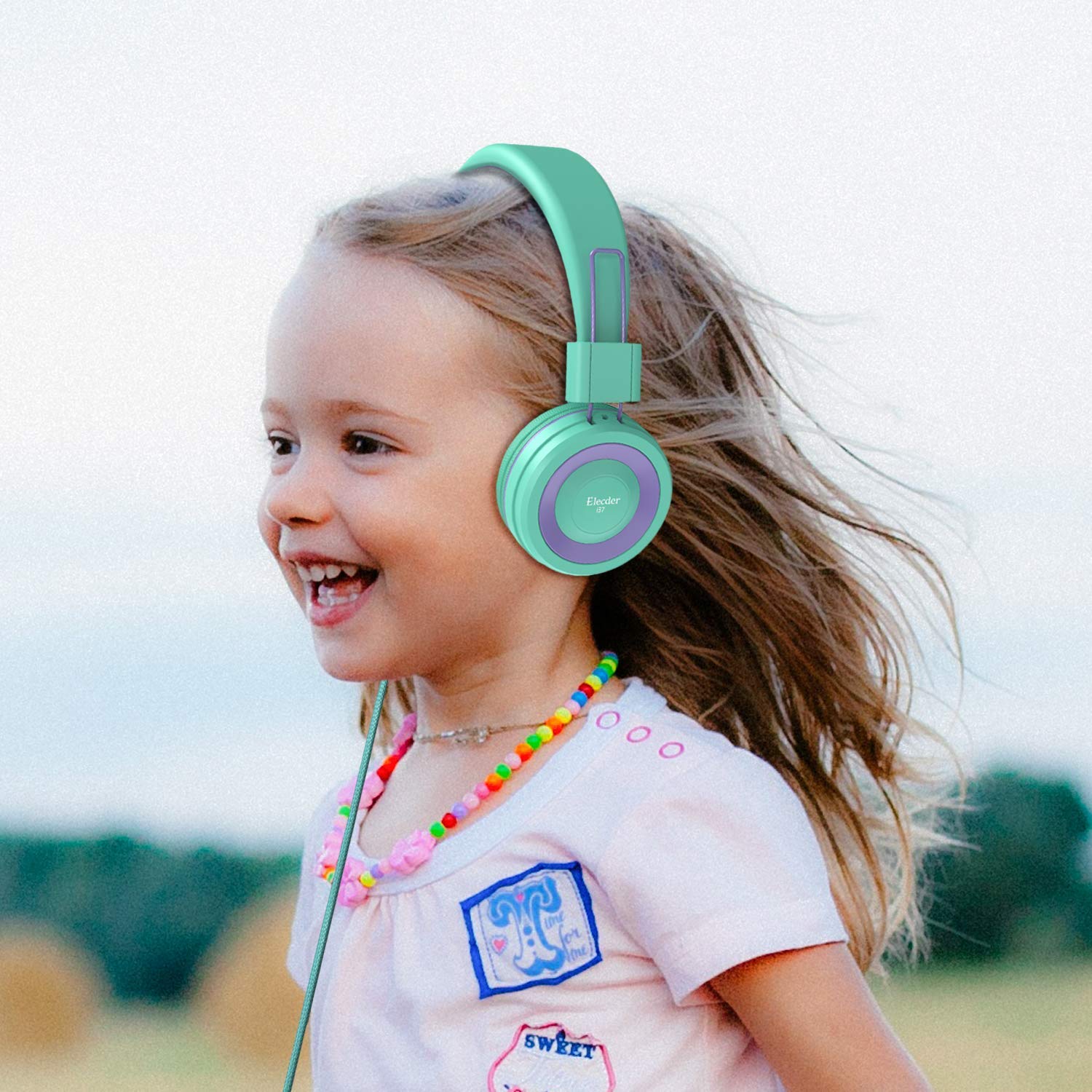 Foto 2 | Auriculares Elecder I37 Verde y Morado para Niños - Venta Internacional