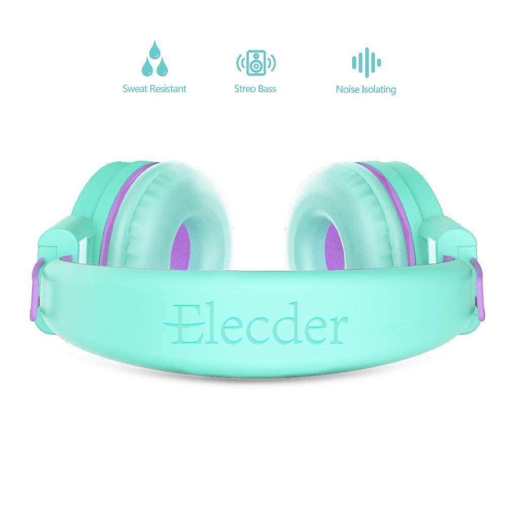 Foto 4 pulgar | Auriculares Elecder I37 Verde y Morado para Niños - Venta Internacional