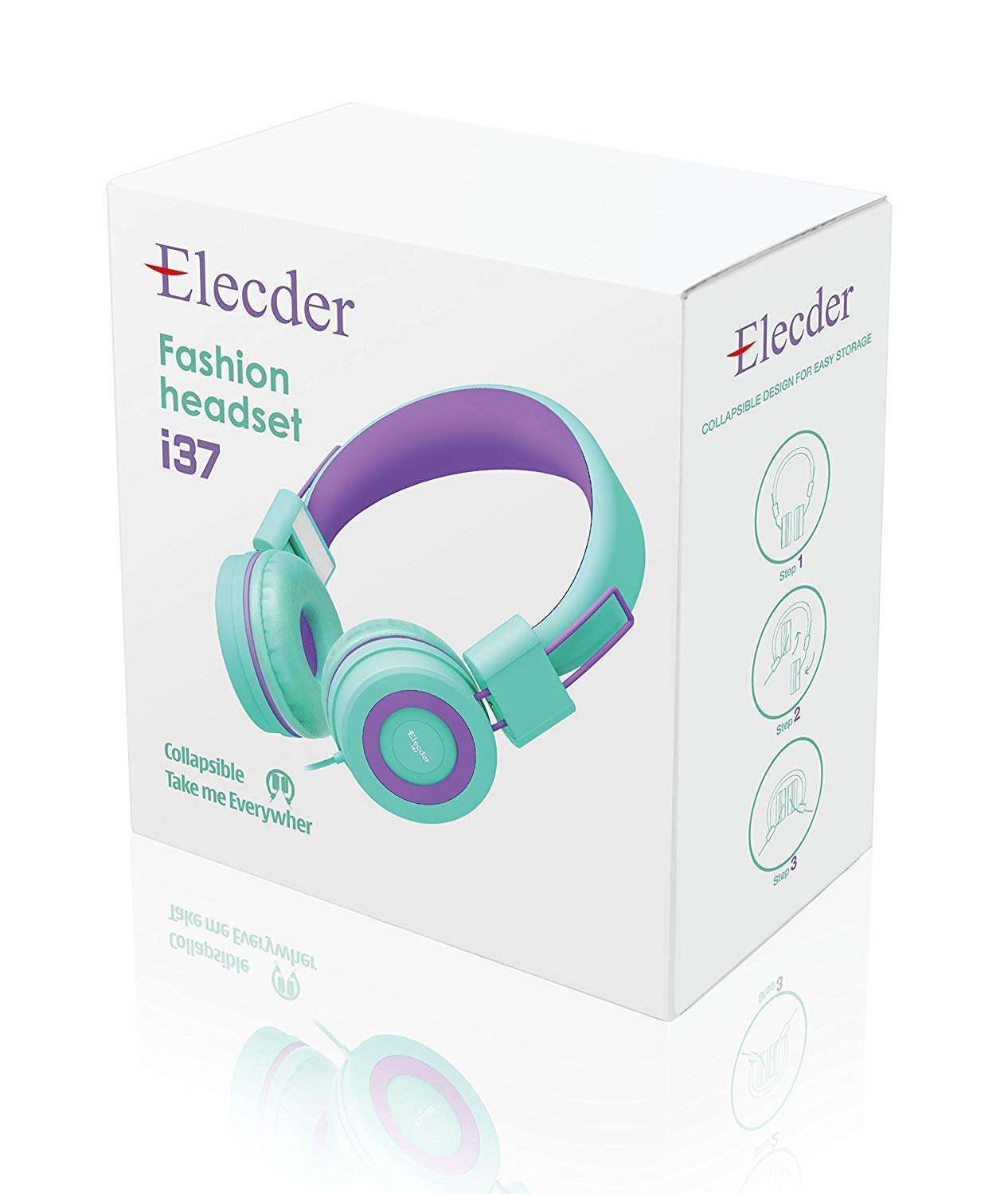 Foto 7 pulgar | Auriculares Elecder I37 Verde y Morado para Niños - Venta Internacional