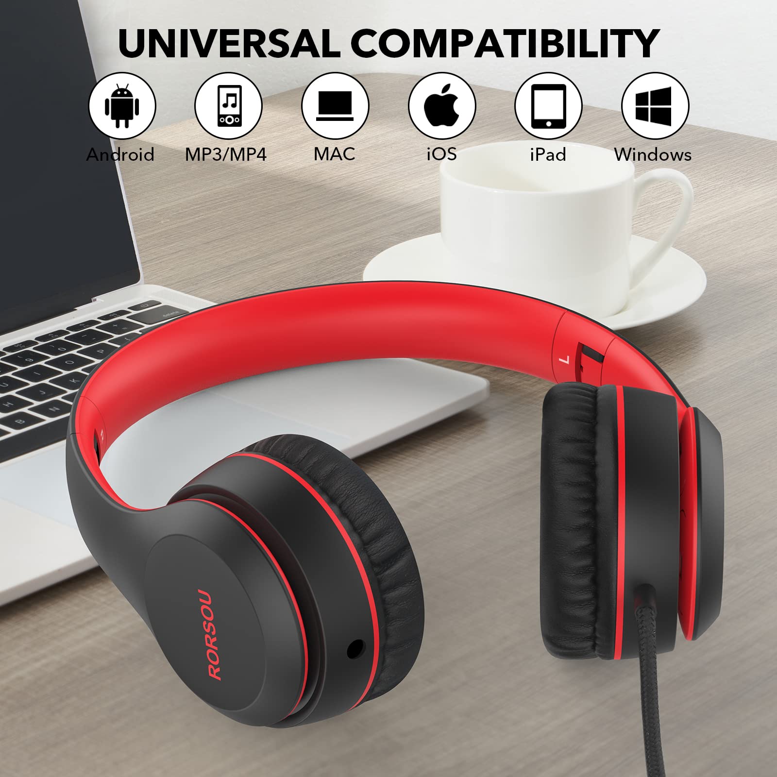 Foto 7 pulgar | Auriculares Rorsou K5 Kids con Micrófono y Limitador de Volumen - Venta Internacional