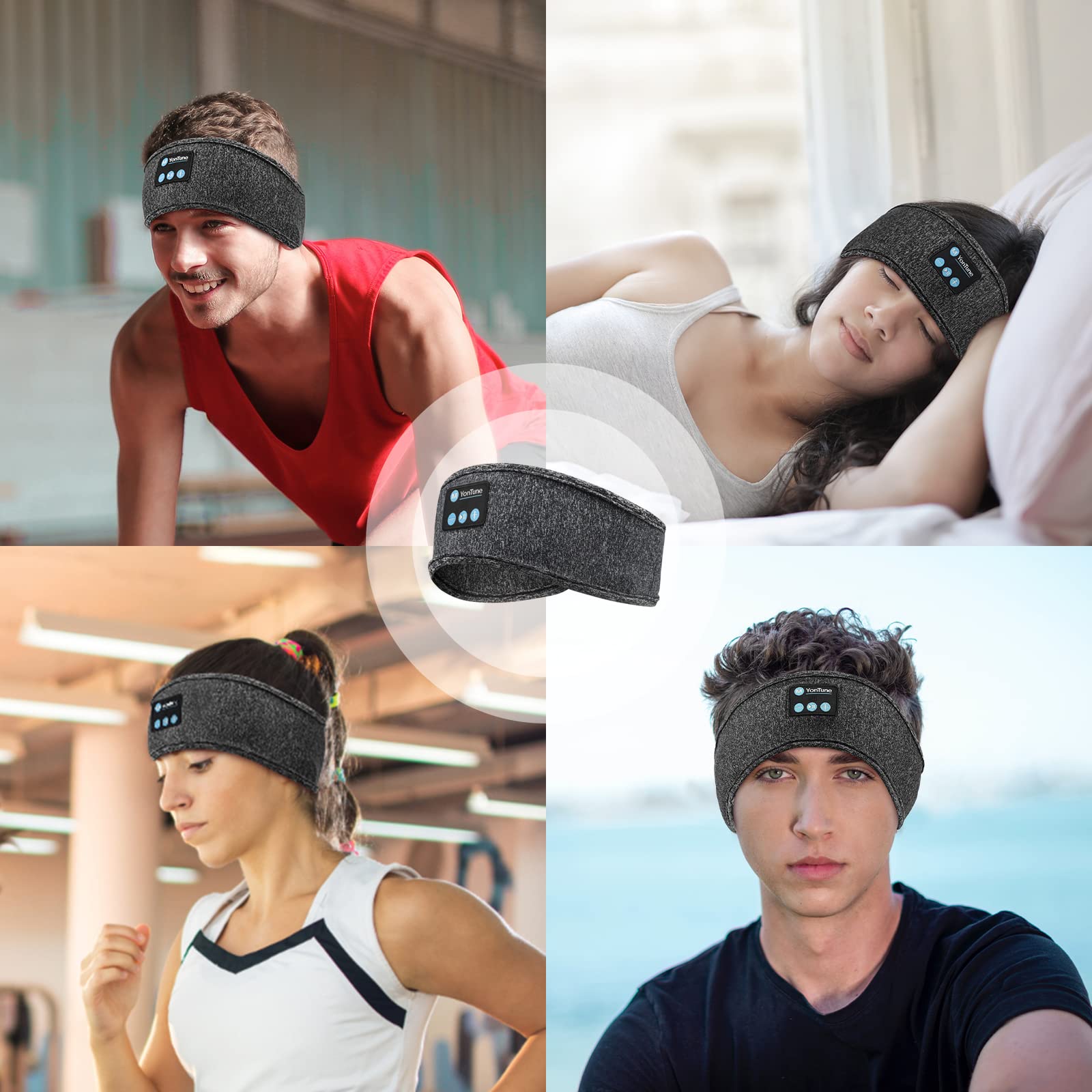 Foto 5 pulgar | Auriculares para Dormir Diadema Bluetooth Yontune Gris - Venta Internacional