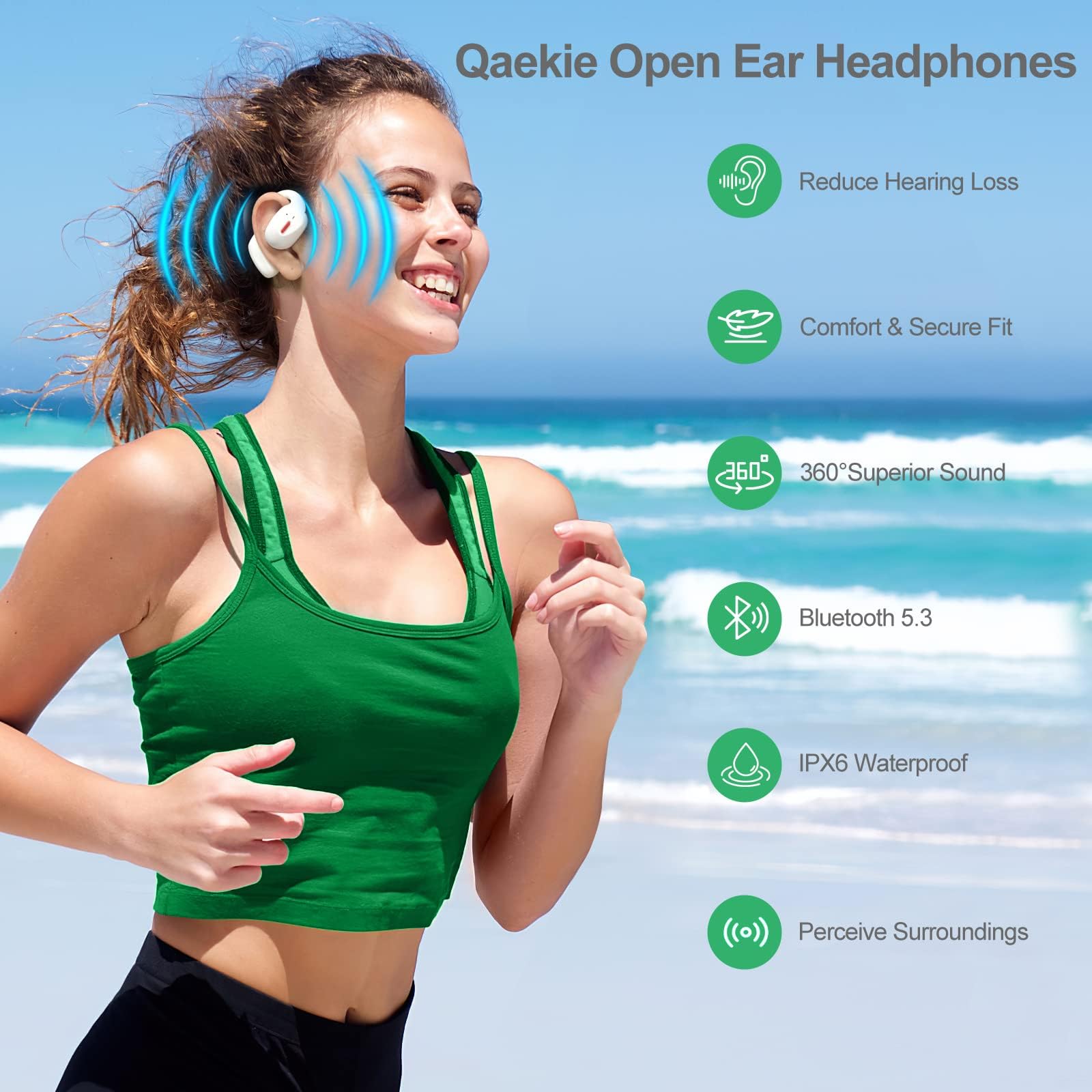 Foto 3 pulgar | Auriculares Inalámbricos Qaekie Bluetooth 5.3 40 h - Venta Internacional