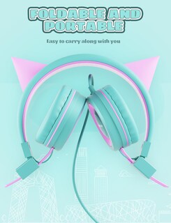 Foto 2 | Auriculares Simjar Verde Orejas de Gato - Venta Internacional