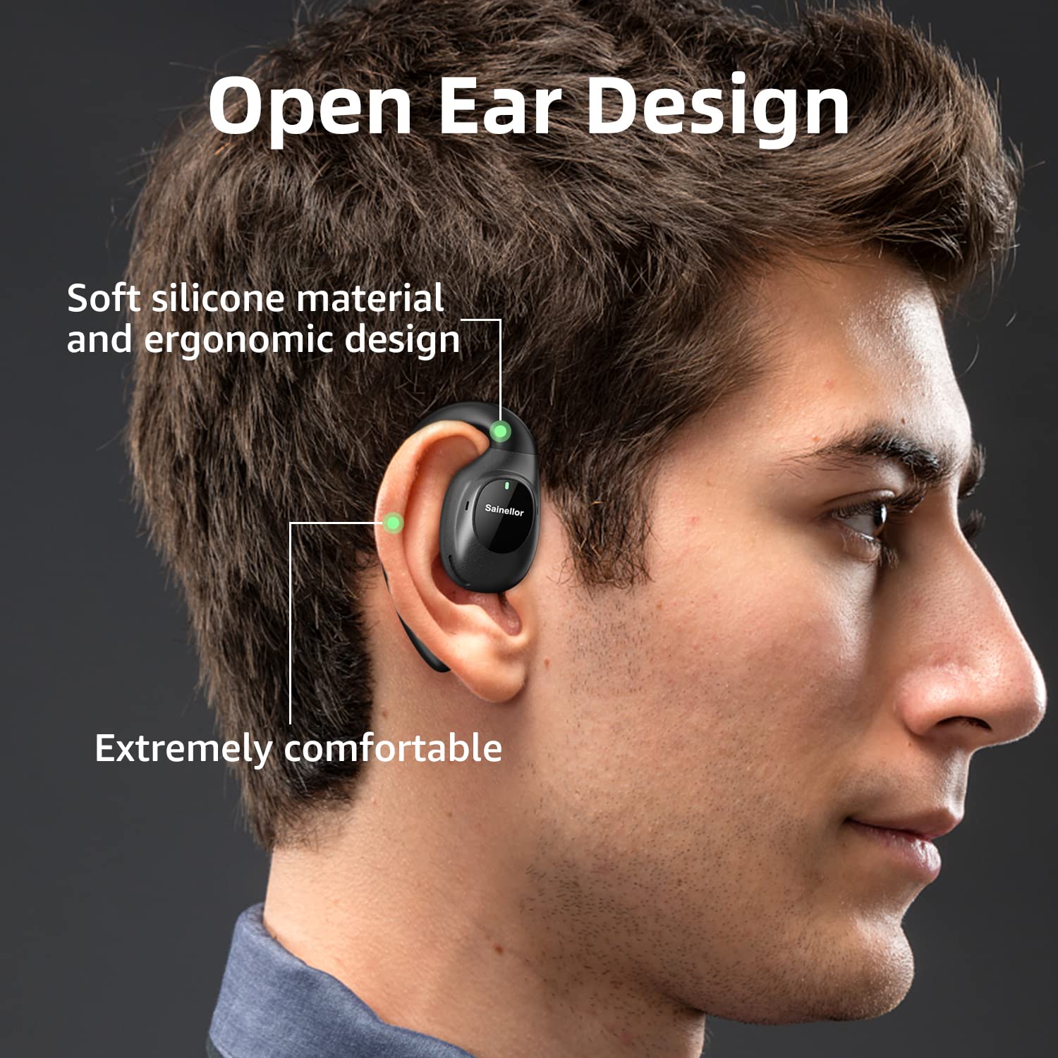 Foto 3 pulgar | Auriculares de Conducción de Aire Abierto Sainellor Bluetooth 5.3 - Venta Internacional
