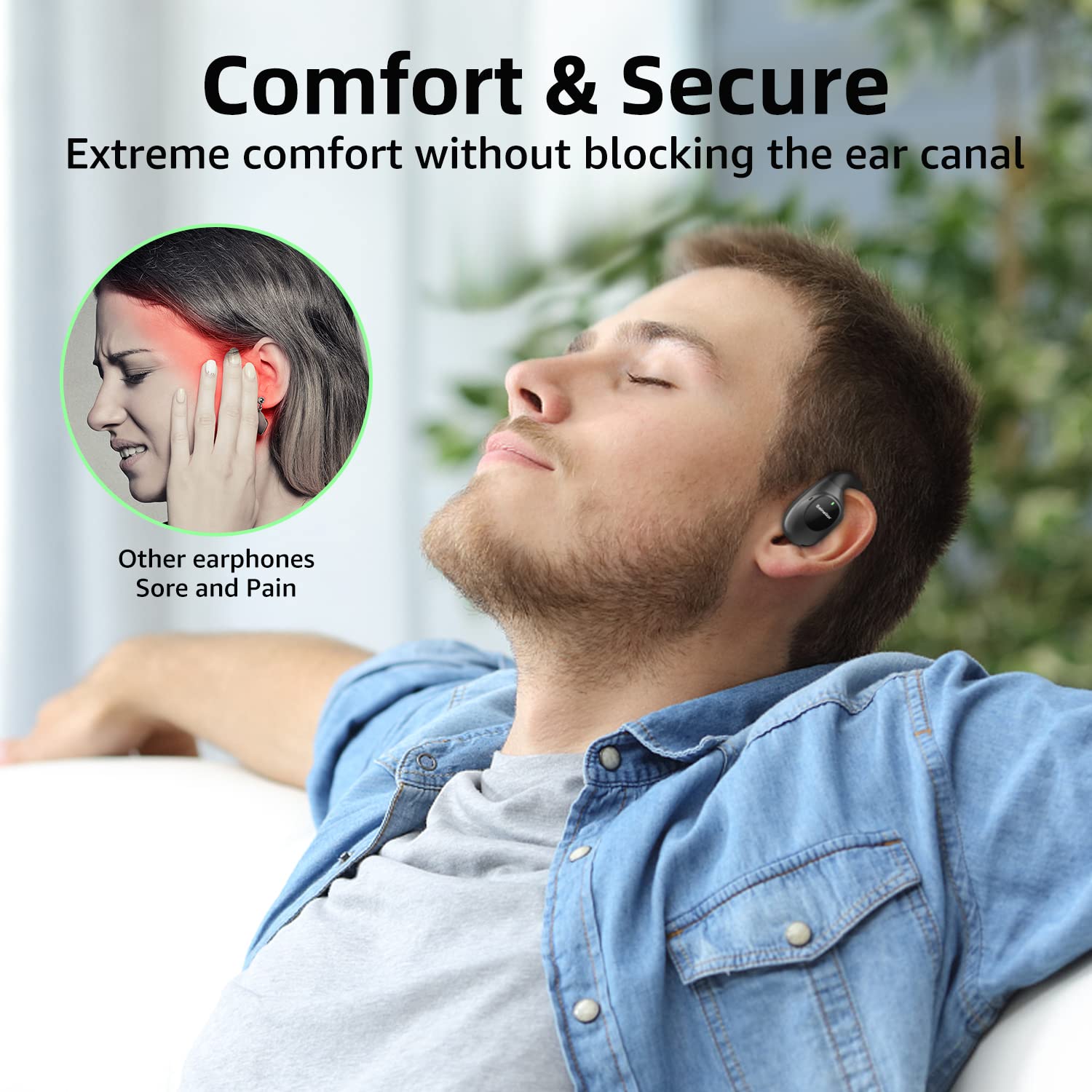 Foto 6 pulgar | Auriculares de Conducción de Aire Abierto Sainellor Bluetooth 5.3 - Venta Internacional