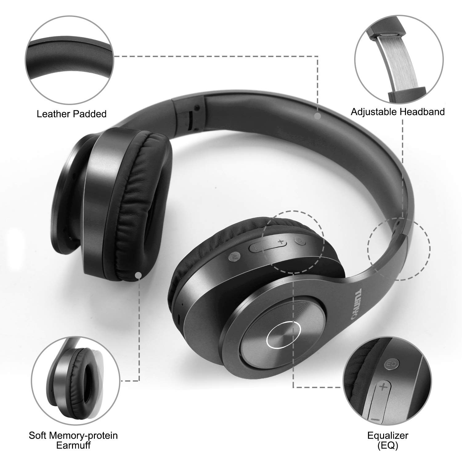 Foto 6 pulgar | Auriculares Bluetooth Tuinyo Tp19 Para Colocar Sobre Las Orejas, 40 Horas De Reproducción - Venta Internacional.