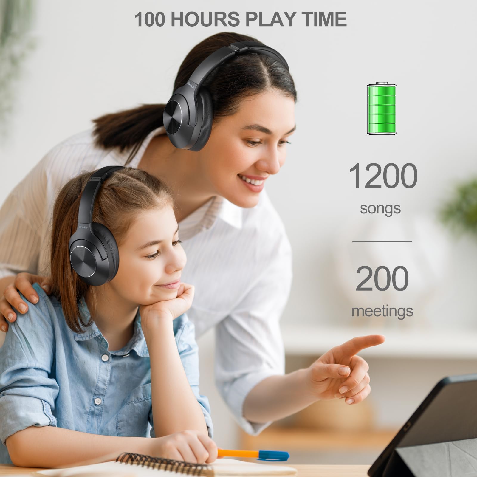 Foto 6 | Auriculares con Cancelación Activa de Ruido Qaekie Q20 100h Playtime - Venta Internacional