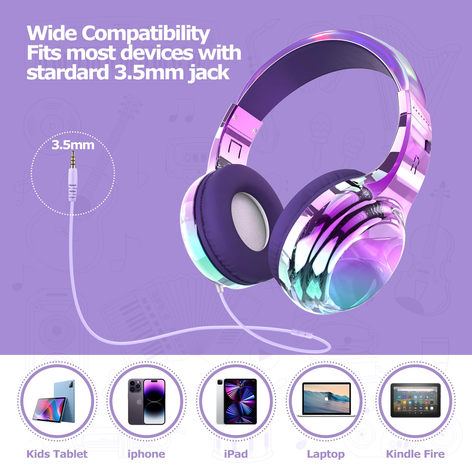 Foto 6 pulgar | Auriculares Qearfun con Micrófono y Conector de 3,5 mm - Venta Internacional