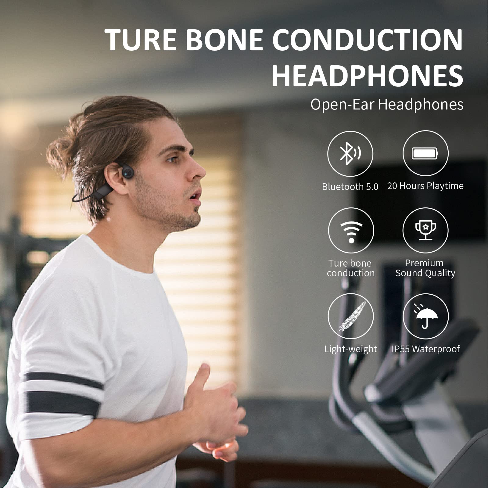 Foto 3 pulgar | Auriculares de Conducción Ósea Ecoamica 20h Playtime Impermeables - Venta Internacional