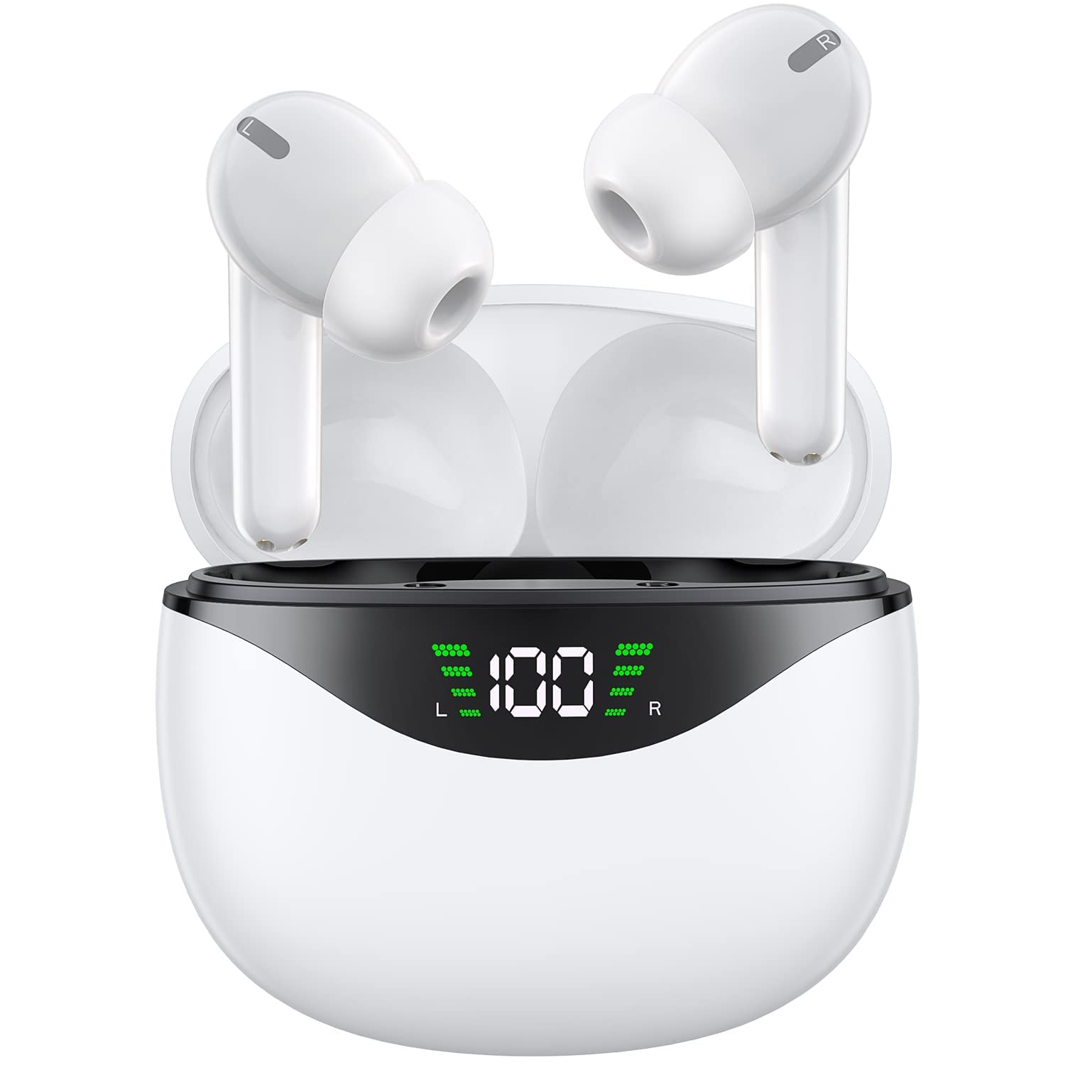Audífonos True Wireless Blancos con Bluetooth-Venta Internacional