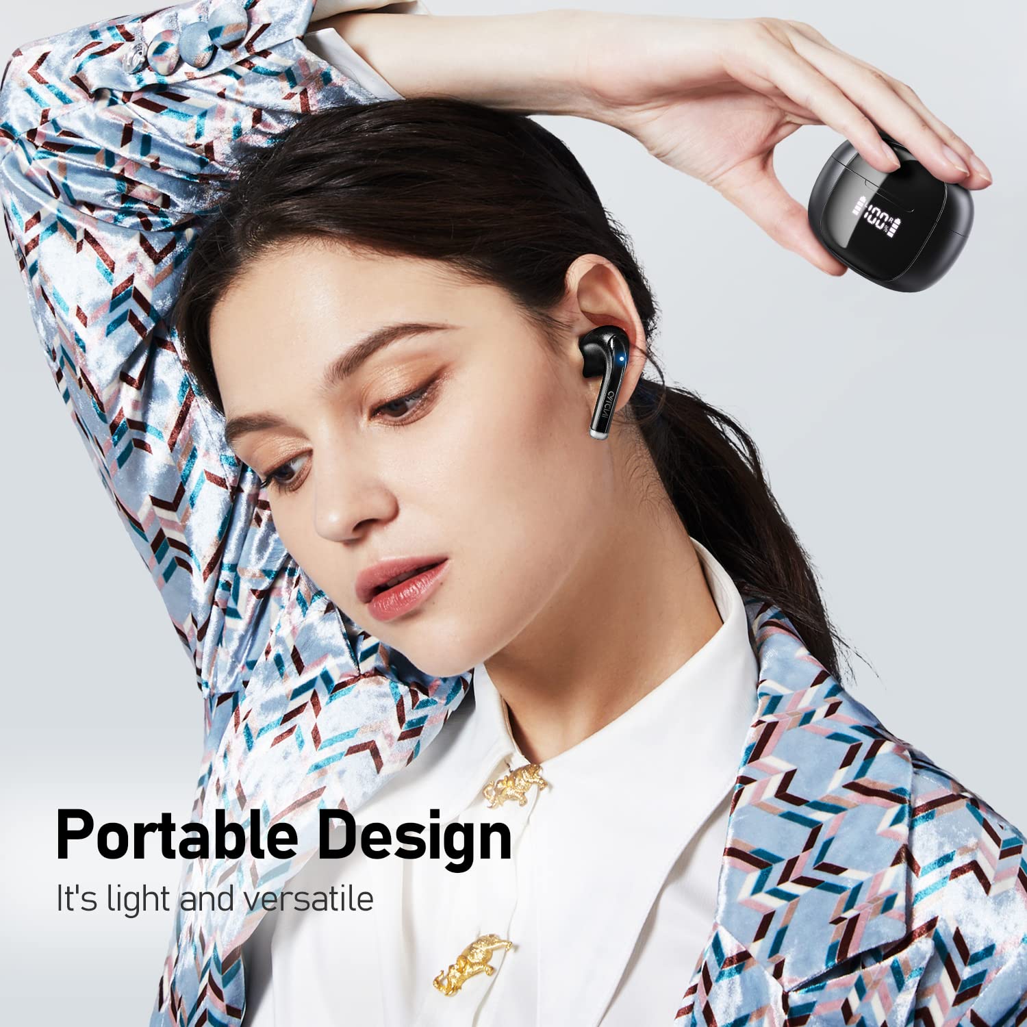 Foto 5 pulgar | Auriculares Inalámbricos True Calcini Bluetooth 5.3 con Micrófono Ipx5 Wate - Venta Internacional