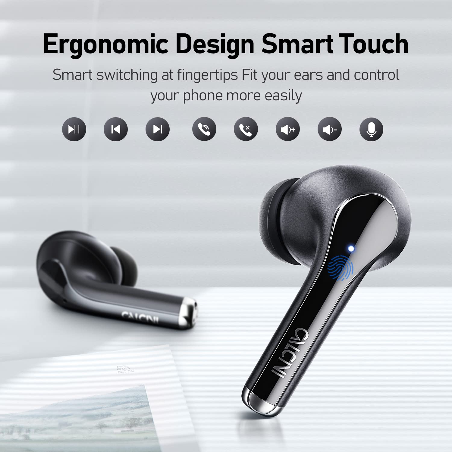 Foto 6 pulgar | Auriculares Inalámbricos True Calcini Bluetooth 5.3 con Micrófono Ipx5 Wate - Venta Internacional